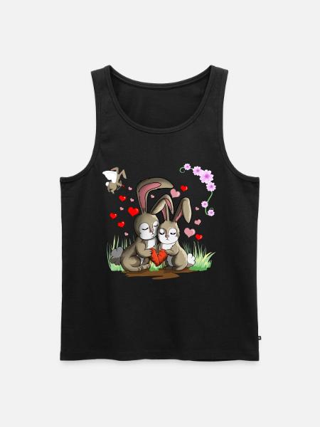 Lapins aime les lapins - Débardeur bio Premium Homme - noir