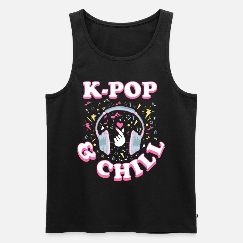 K-Pop - Männer Premium Bio Tank Top - Schwarz