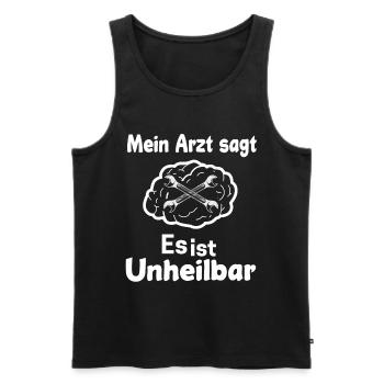 Mechaniker - Männer Premium Bio Tank Top - Schwarz - Vorne - Michal (187cm)