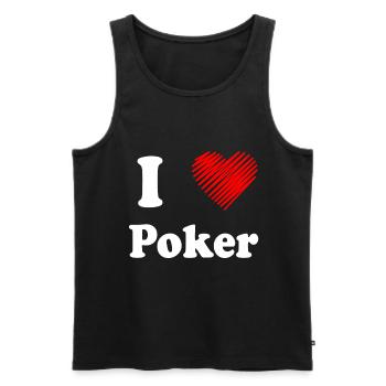 Poker - Débardeur bio Premium Homme - noir - Devant - Michal (187cm)