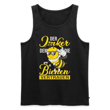 Imker dem die Bienen vertrauen Nektar Bienen Fan - Männer Premium Bio Tank Top - Schwarz - Vorne - Michal (187cm)