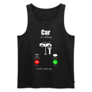 mechanic - Men's Premium Organic Tank Top - black - Front - Michal (187cm)