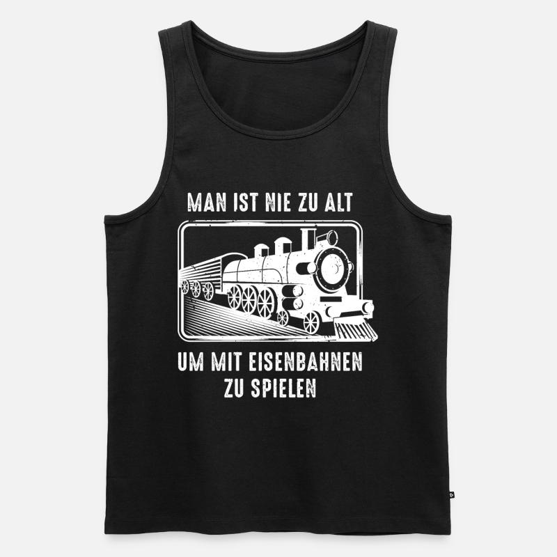 Modelleisenbahn - Männer Premium Bio Tank Top - Schwarz