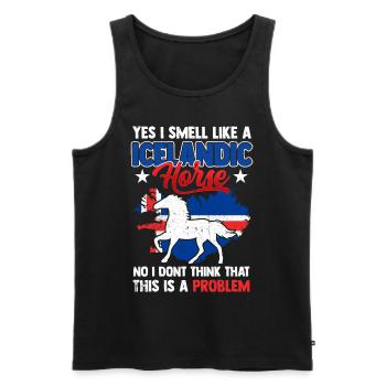 Icelandic Horse Gift Horse Pony Tölt Iceland Horse - Men's Premium Organic Tank Top - black - Front - Michal (187cm)
