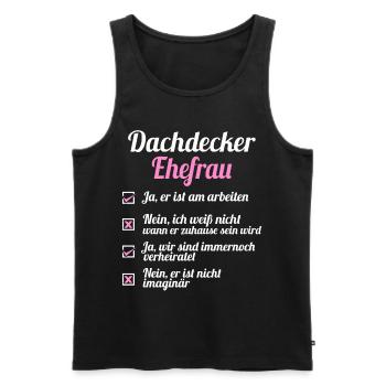 Dachdecker - Männer Premium Bio Tank Top - Schwarz - Vorne - AI Model Male 178 light (178cm)