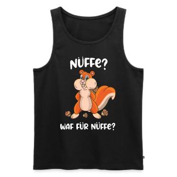 Nüffe? Waf für Nüffe? Eichhörnchen Nagetier Nüsse - Männer Premium Bio Tank Top - Schwarz - Vorne - AI Model Male 178 light (178cm)