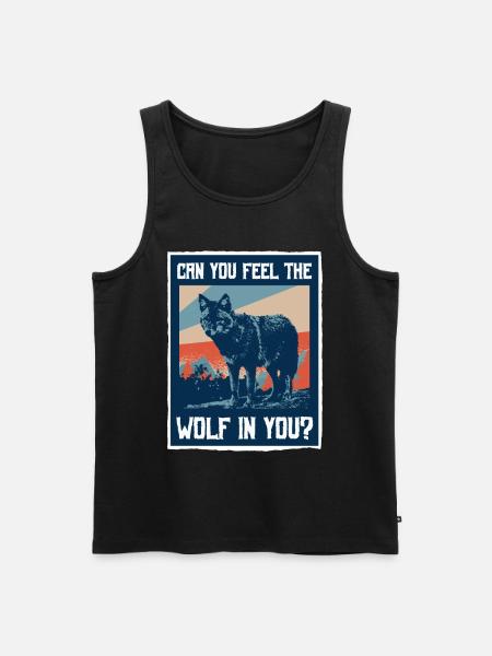 Wolf Spruch - Men's Premium Organic Tank Top - black