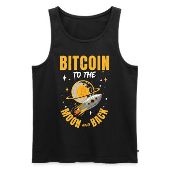 Bitcoin - Männer Premium Bio Tank Top - Schwarz - Vorne - AI Model Male 178 light (178cm)