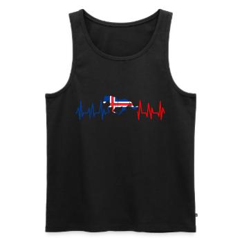 Islandpferd - Männer Premium Bio Tank Top - Schwarz - Vorne - AI Model Male 178 light (178cm)
