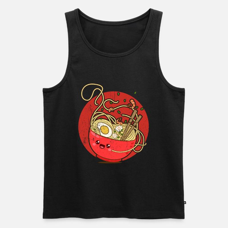 Ramen - Männer Premium Bio Tank Top - Schwarz