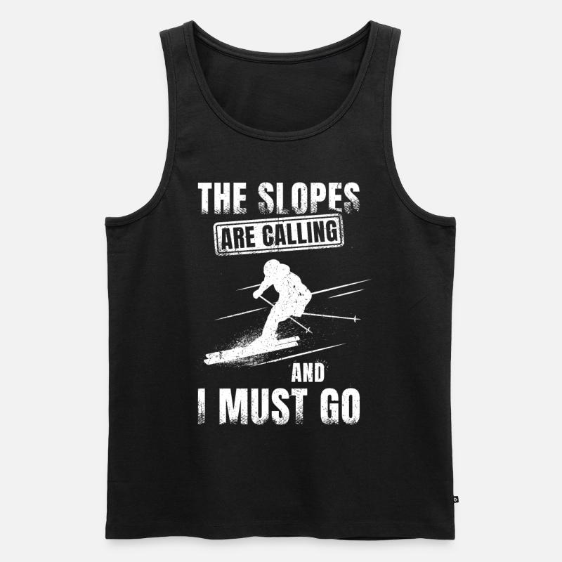 Ski - Männer Premium Bio Tank Top - Schwarz