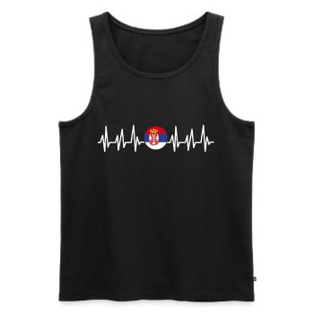 Serbien - Männer Premium Bio Tank Top - Schwarz - Vorne - Michal (187cm)