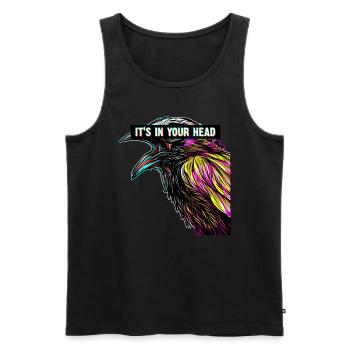 It's In Your Head Sad Rabe Vaporwave Black Krähe - Männer Premium Bio Tank Top - Schwarz - Vorne - AI Model Male 178 light (178cm)