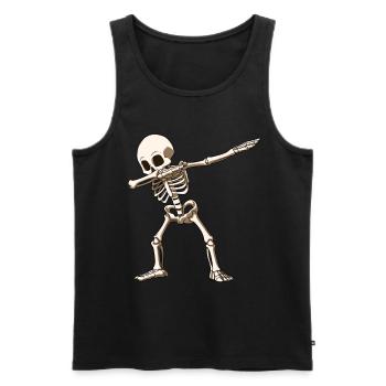 Dab Skeleton Dabbing Skeleton Halloween Dance - Men's Premium Organic Tank Top - black - Front - AI Model Male 178 light (178cm)