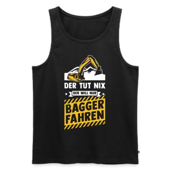 Bagger - Männer Premium Bio Tank Top - Schwarz - Vorne - AI Model Male 178 light (178cm)
