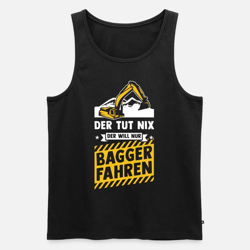Bagger - Männer Premium Bio Tank Top - Schwarz