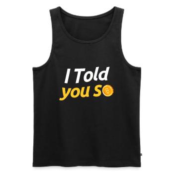 Bitcoin - Men's Premium Organic Tank Top - black - Front - Michal (187cm)