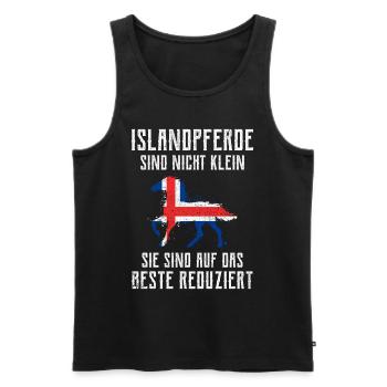 Islandpferd - Männer Premium Bio Tank Top - Schwarz - Vorne - AI Model Male 178 light (178cm)