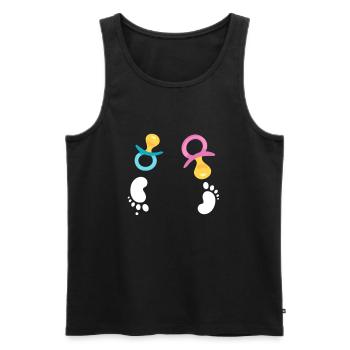 Zwillinge - Männer Premium Bio Tank Top - Schwarz - Vorne - AI Model Male 178 light (178cm)