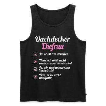 Dachdecker Tshirt Zunft Dachspengler Handwerk Dach - Männer Premium Bio Tank Top - Schwarz - Vorne - AI Model Male 178 light (178cm)