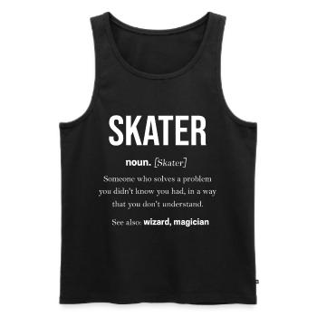 Skateboard - Débardeur bio Premium Homme - noir - Devant - AI Model Male 178 light (178cm)
