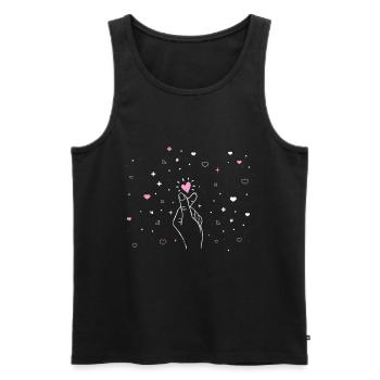 K-Pop - Débardeur bio Premium Homme - noir - Devant - AI Model Male 178 light (178cm)