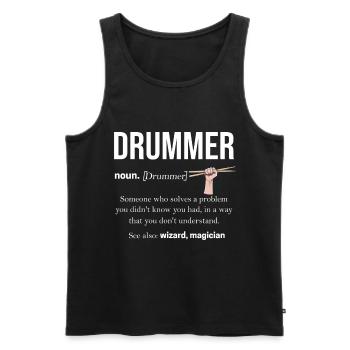 Drums Music Drummer Band Gift Set de batterie - Débardeur bio Premium Homme - noir - Devant - Michal (187cm)