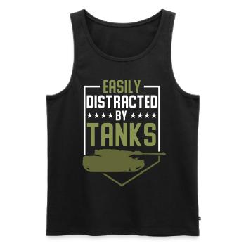tank - Men's Premium Organic Tank Top - black - Front - AI Model Male 178 light (178cm)