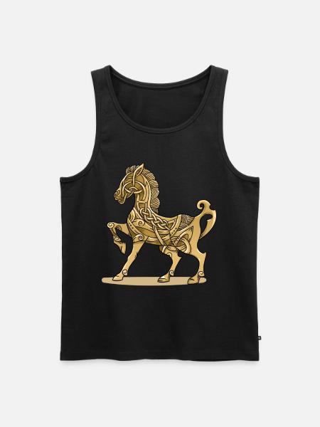 Celtique noeud Cheval Runen décoration cadeau - Débardeur bio Premium Homme - noir