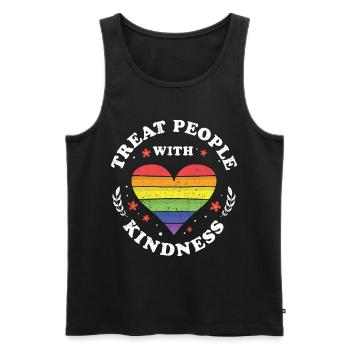 LGBT - Débardeur bio Premium Homme - noir - Devant - Michal (187cm)
