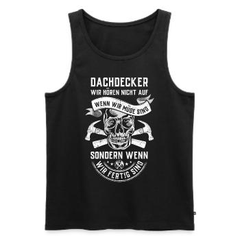 Dachdecker Zunft Geschenk Beruf Handwerker Hammer - Männer Premium Bio Tank Top - Schwarz - Vorne - AI Model Male 178 light (178cm)