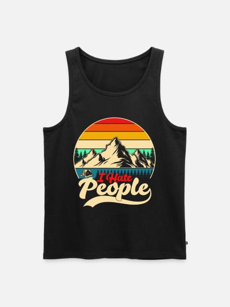 I Hate People - Débardeur bio Premium Homme - noir