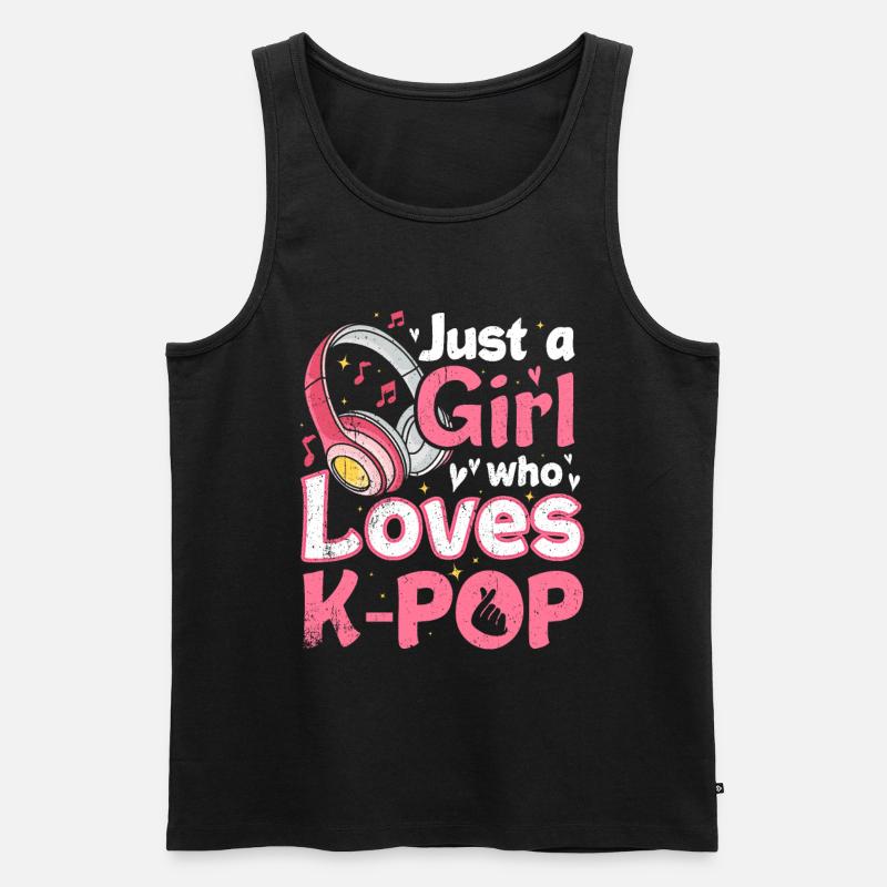 K-Pop - Männer Premium Bio Tank Top - Schwarz