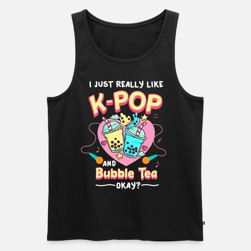 K-Pop - Männer Premium Bio Tank Top - Schwarz