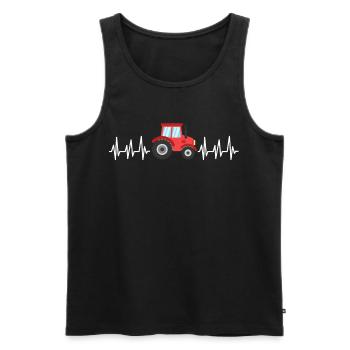 Tractor Tractor Farmer Gift Trekker Farmer - Men's Premium Organic Tank Top - black - Front - AI Model Male 178 light (178cm)