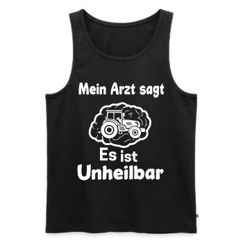 Traktor Geschenk Landwirtschaft Acker Feldarbeit - Männer Premium Bio Tank Top - Schwarz - Vorne - AI Model Male 178 light (178cm)