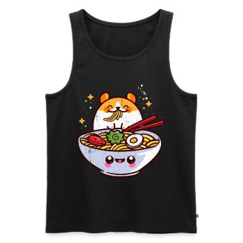 Ramen Japon Anime Nouilles Cadeau Otaku Manga - Débardeur bio Premium Homme - noir - Devant - AI Model Male 178 light (178cm)