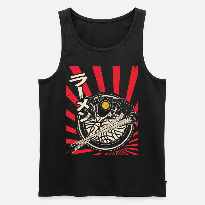 Ramen japan - Männer Premium Bio Tank Top - Schwarz