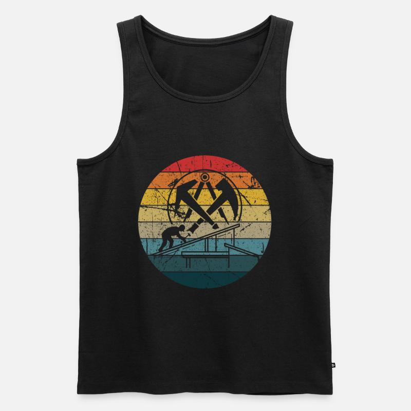 Dachdecker - Männer Premium Bio Tank Top - Schwarz
