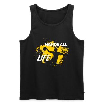 Handball Handball Player - Men's Premium Organic Tank Top - black - Front - AI Model Male 178 light (178cm)