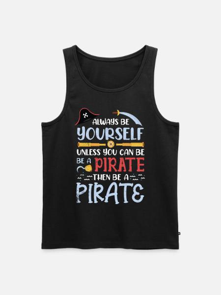 pirate - Men's Premium Organic Tank Top - black