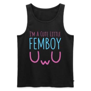 I’m A Cute Little Femboy LGBTQ Gay Aesthetic Queer - Débardeur bio Premium Homme - noir - Devant - AI Model Male 178 light (178cm)