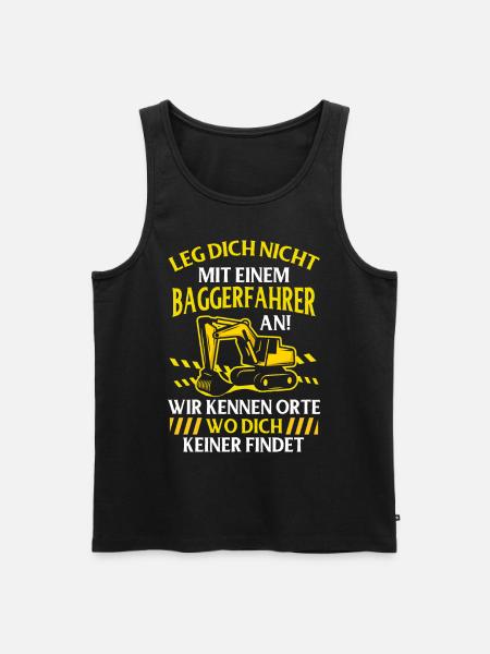 Bagger - Männer Premium Bio Tank Top - Schwarz