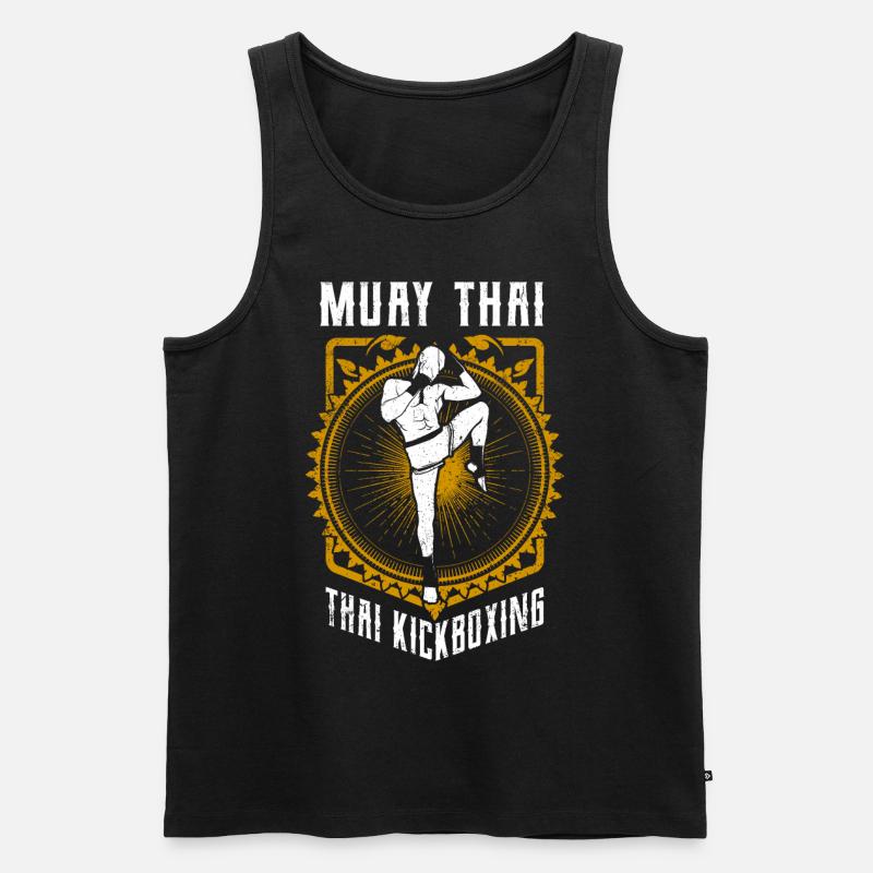 Muay Thai - Männer Premium Bio Tank Top - Schwarz