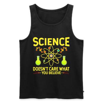 Science Does Not Care What You Believe - Men's Premium Organic Tank Top - black - Front - Michal (187cm)