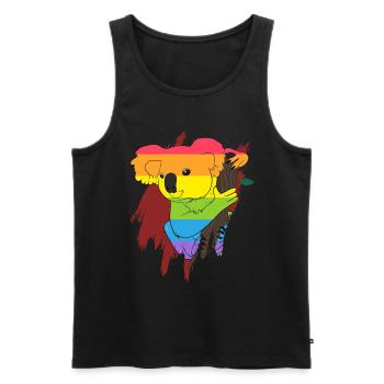LGBT Schwul Gay Pride CSD Lesbe Homosexuell Lesbe - Männer Premium Bio Tank Top - Schwarz - Vorne - AI Model Male 178 light (178cm)
