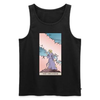 Tarot Card of the Dreamers for Magical Dreamer - Men's Premium Organic Tank Top - black - Front - AI Model Male 178 light (178cm)