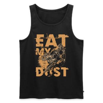 EAT MY DUST pour un motard motard - Débardeur bio Premium Homme - noir - Devant - Michal (187cm)