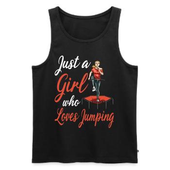 Jumping Trampolin Trendsport Fitness Damen Sport - Männer Premium Bio Tank Top - Schwarz - Vorne - Michal (187cm)