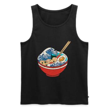 Ramen - Männer Premium Bio Tank Top - Schwarz - Vorne - AI Model Male 178 light (178cm)